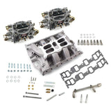 Edelbrock Manifold and Carb Kit Dual Quad RPM Air Gap 390-428 FE Ford