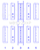 King Subaru WRX/STi EJ20 EJ22 EJ25 Flange #3 Position Performance Main Bearing Set - Size +0.25mm