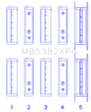King Subaru EJ20/EJ22/EJ25 (Thrust in #5 Position) Tri-Metal Perf Main Bearing Set - Size +0.26mm