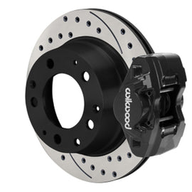 Wilwood 84-89 Porsche 911 D31 11.42in. Rear Brake Kit w/ Flex Lines - Drilled Rotors (Black)