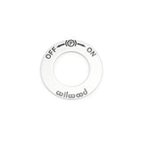 Wilwood ON/OFF Switch EPB Sticker ALUM .87 IDx