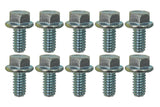 Moroso 1/4in-20 x .500in Serrated Zinc Flange Bolt  - 10 Pack