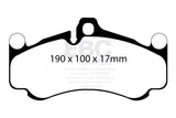 EBC 10-12 Porsche 911 (997) GT3 3.8L (Cast Iron Rotor Only) Bluestuff Front Brake Pads