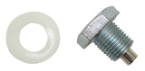 Moroso Oil Pan Drain Plug w/Nylon Washer - Clear Zinc