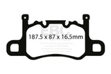 EBC 13-15 Porsche 911 (991) GT3 3.8L (Cast Iron Rotor Only) Bluestuff Rear Brake Pads