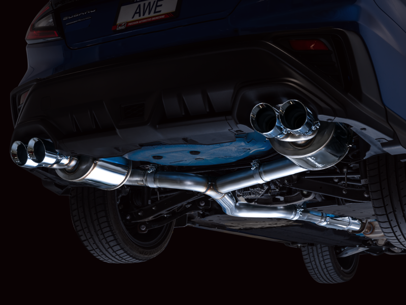 AWE Tuning 2022+ VB Subaru WRX Touring Edition Exhaust - Chrome Silver Tips