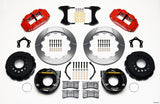 Wilwood Narrow Superlite 4R Rear P-Brk Kit 12.88in Red Mopar/Dana 2.36in Off w/Snap Ring Bearing