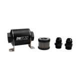 DeatschWerks Stainless Steel 10AN 40 Micron Universal Inline Fuel Filter Housing Kit (70mm)