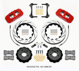 Wilwood AERO6 Front Hat Kit 14.00 Drilled Red 15-23 Mustang w/Lines