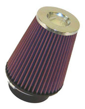 Load image into Gallery viewer, K&amp;N Universal Air Filter Chrome Round Tapered Red -4in Flange ID x 1.125in Flange Length x 5.5in H