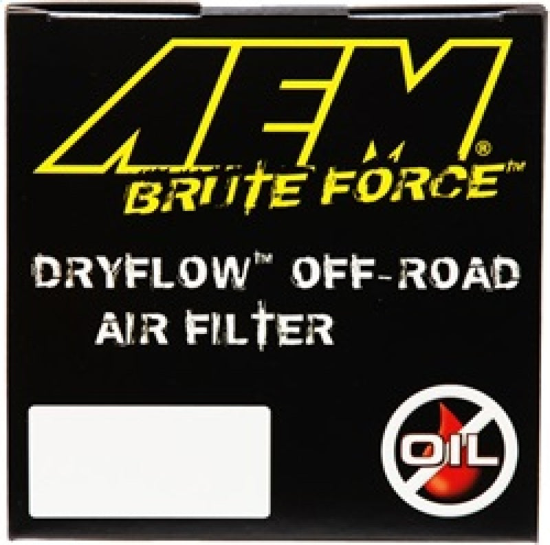 AEM Dryflow Conical Air Filter 2.75in Flange ID / 6in Base OD / 5.125in Top OD / 9.125in Height