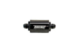 Turbosmart FPR Billet Inline Fuel Filter 1.75in OD 3.825in Length AN-8 Male Inlet - Black