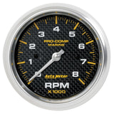 Autometer Marine Carbon Fiber 3-3/8in 8k RPM Tachometer