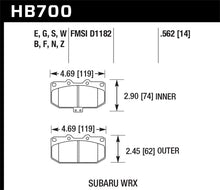 Load image into Gallery viewer, Hawk 06-07 Subaru WRX Blue 9012 Front Race Pads