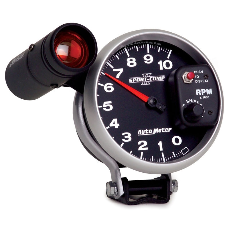 Autometer Sport-Comp II 5 inch 0-10000 RPM Pedestal Mount Tachometer Shift-Lite