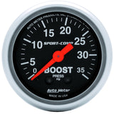 Autometer Sport-Comp 52mm 35 PSI Mechanical Boost Gauge