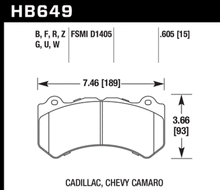 Load image into Gallery viewer, Hawk 14-18 Chevrolet Corvette Front ER-1 Brake Pad Set (J56 brake package)
