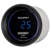 Load image into Gallery viewer, Autometer Cobalt Digital 52.4mm Black Vacuum/Boost Gauge