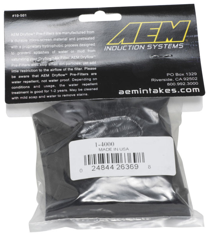 AEM Air Filter Wrap 6 inch Base 5 1/4 inch Top 5 inch Tall