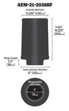 Load image into Gallery viewer, AEM 3 inch x 8 inch DryFlow Air Filter