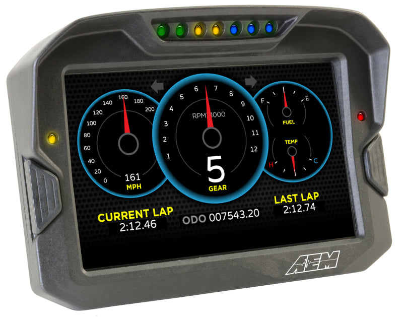 AEM CD-7 Non Logging GPS Enabled Race Dash Carbon Fiber Digital Display w/o VDM (CAN Input Only)